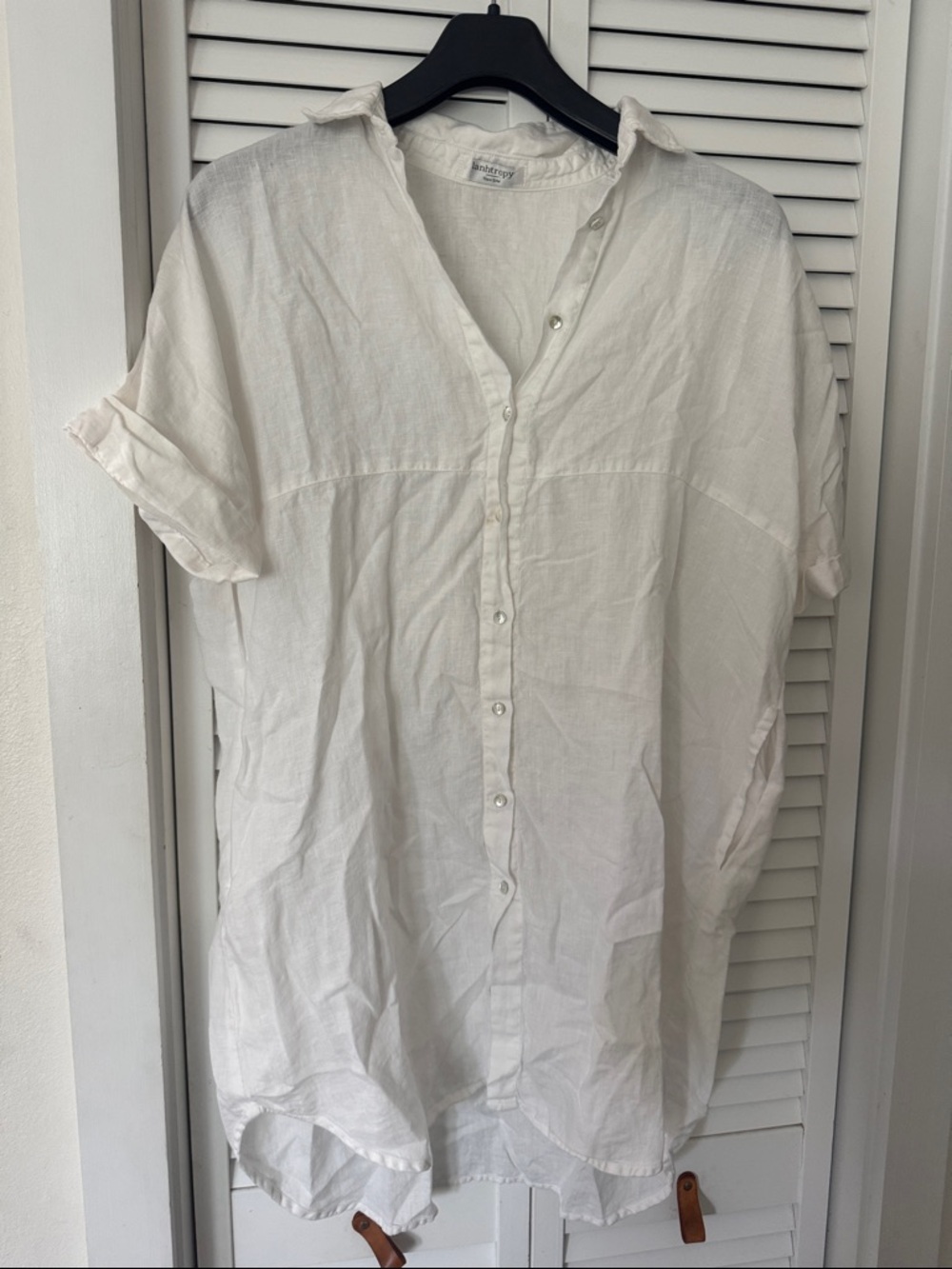 Lanhtropy small Linen shirt dress